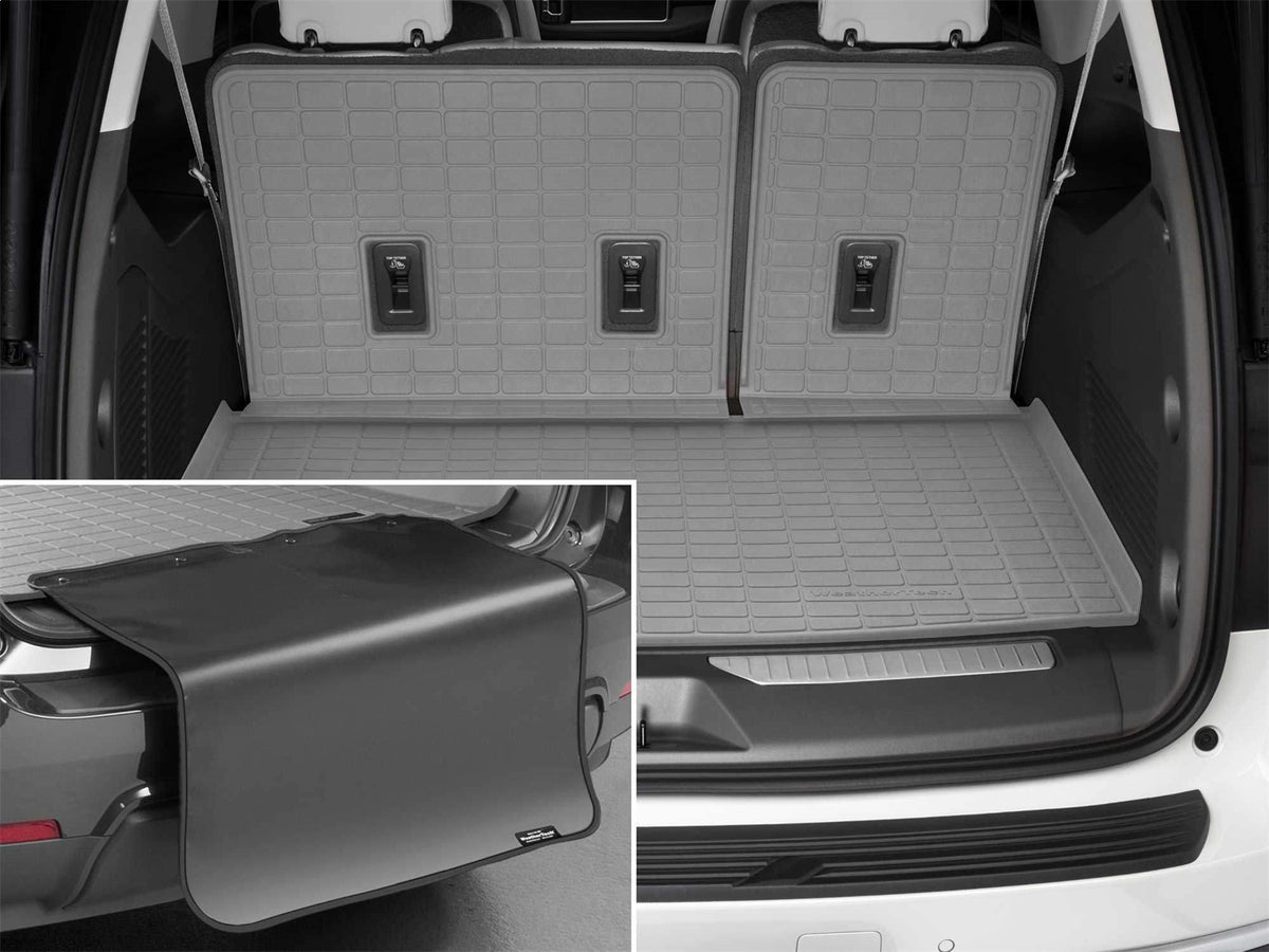 Weathertech - SeatBack Cargo Liner HP w/Bumper Protector - Gray Behind 3rd Row Seating 21 Chevrolet Suburban / 21 GMC Yu