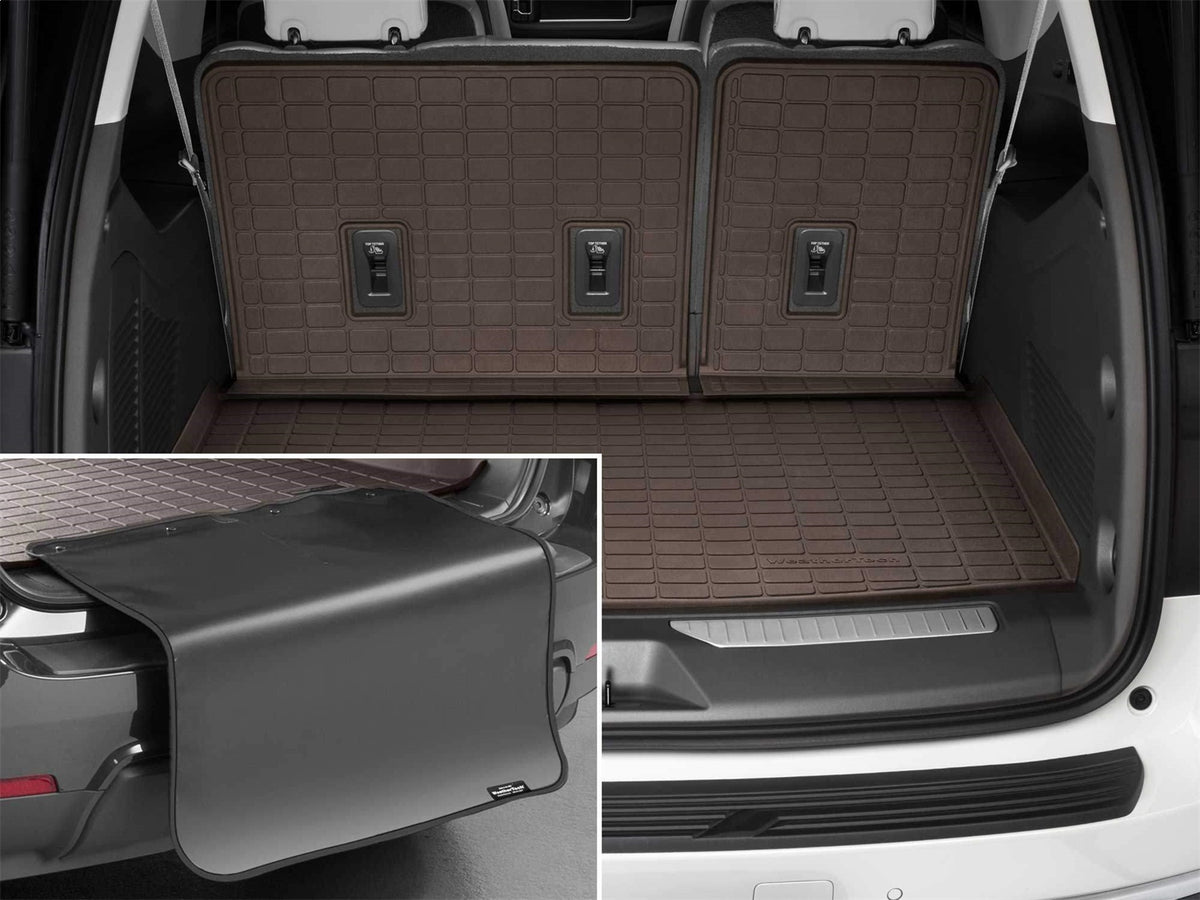 Weathertech - SeatBack Cargo Liner HP w/Bumper Protector - Cocoa Behind 3rd Row Seating 21 Suburban / 21 Yukon - 431750I