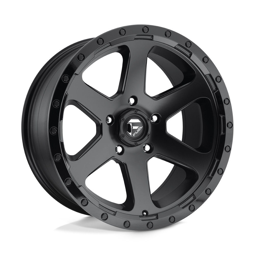 Fuel Off-Road Aluminum Wheels 18X9 Ripper D589 Matte Black Gloss Black Lip