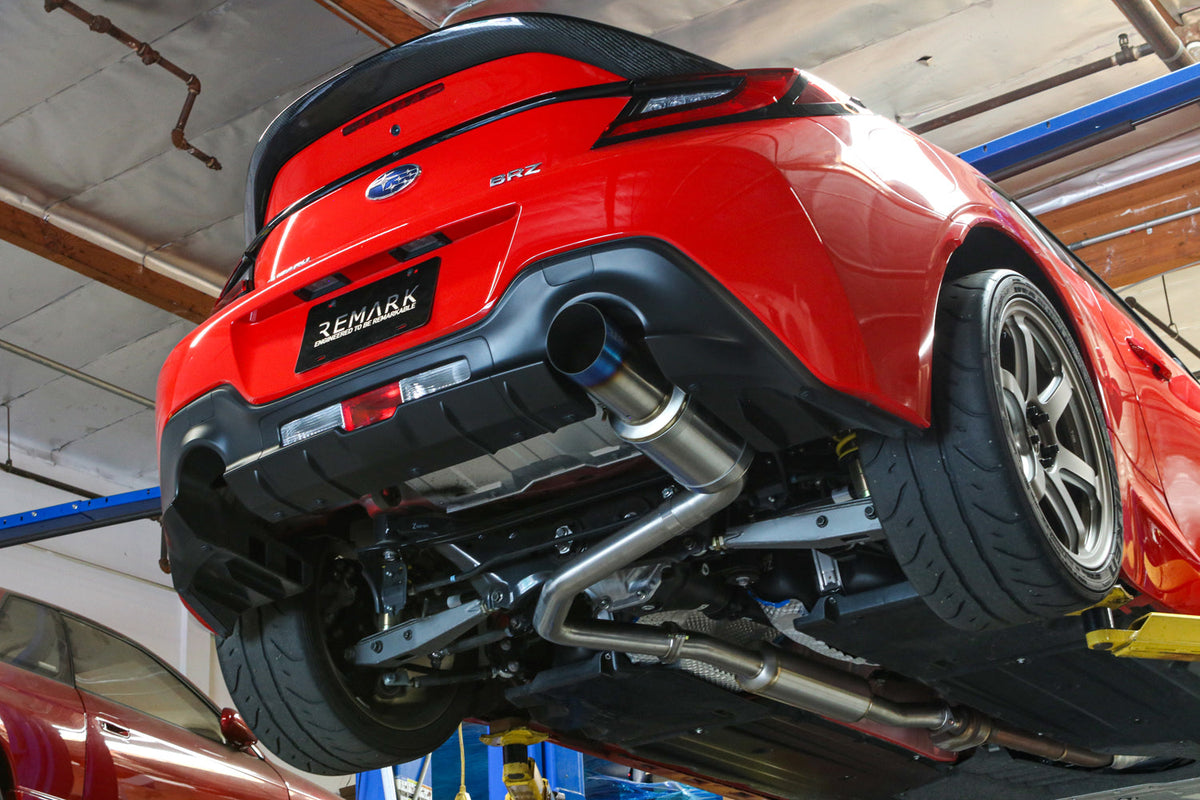 REMARK Subaru 2022 BRZ Catback Exhaust - R1 Spec Single - Exit Full Titanium - RK-C1063T-04TF