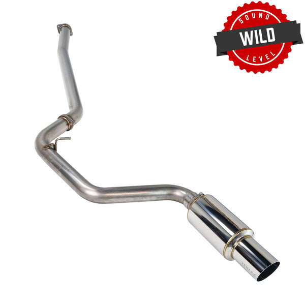 Remark 08-14 Subaru WRX / STI Hatch Cat-Back Exhaust R1 Spec Single Exit Stainless Steel - RK-C1076S-02