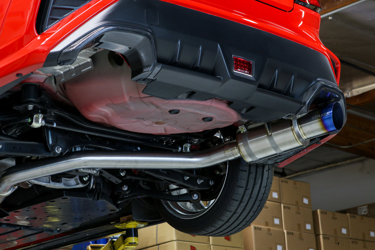 REMARK 2022+ Subaru WRX VB Catback Exhaust - R1 Spec Single-Exit Full Titanium - RK-C1076S-03TF