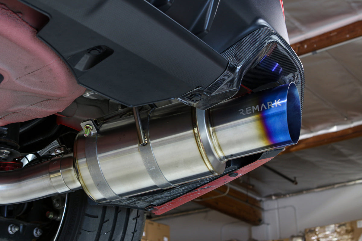 REMARK 2022+ Subaru WRX VB Catback Exhaust - R1 Spec Single-Exit Full Titanium - RK-C1076S-03TF