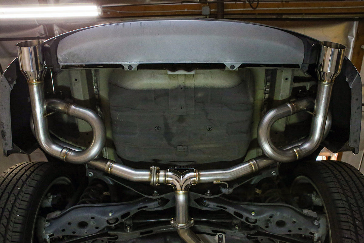 Remark 2022+ Honda Civic Sport Sedan (FE2) Catback Exhaust - Dual Burnt Stainless Steel Tips - RK-C2063H-11T