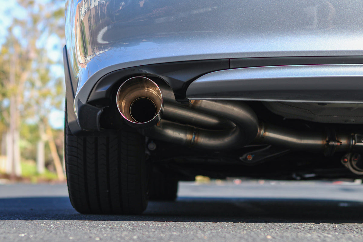 Remark 2022+ Honda Civic Sport Sedan (FE2) Catback Exhaust - Dual Burnt Stainless Steel Tips - RK-C2063H-11T
