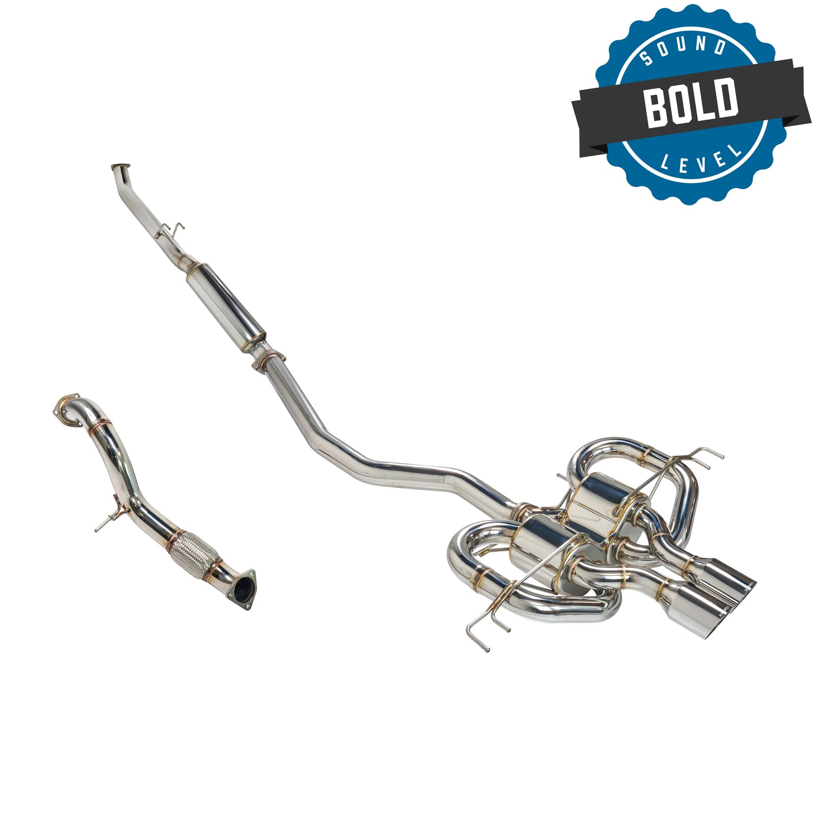 Remark 17-21 Honda Civic Type R FK8 Sports Touring CatBack Exhaust/Front Pipe - Stainless Steel - RK-C2076H-01L
