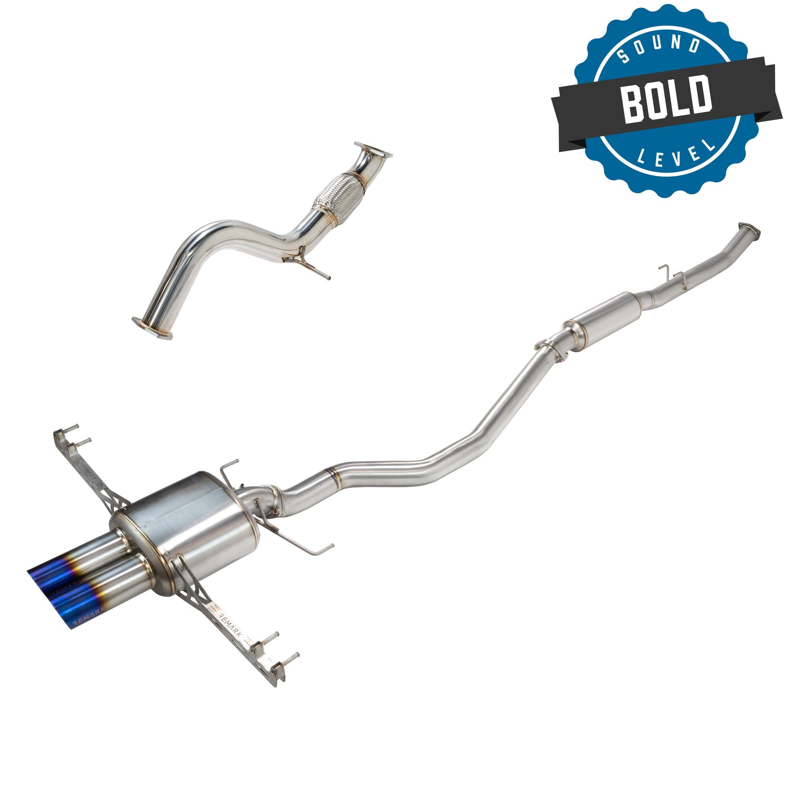 Remark 2023+ Honda Civic Type-R (FL5) Sports Touring Catback Titanium Exhaust/SUS304 Front Pipe - RK-C2076H-09TS
