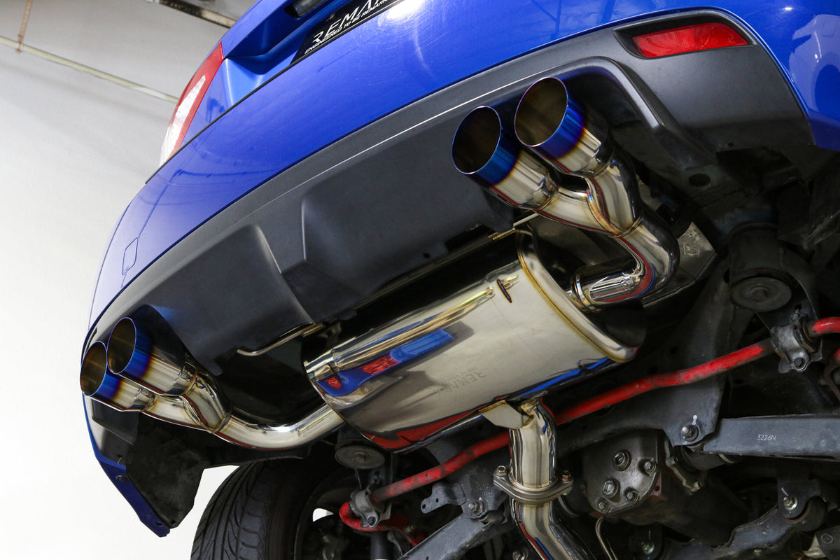 Remark 08-14 Subaru STi GR Hatch Cat-Back Exhaust w/ SS Quad Tips (Non-Resonated) - RK-C4076S-02N