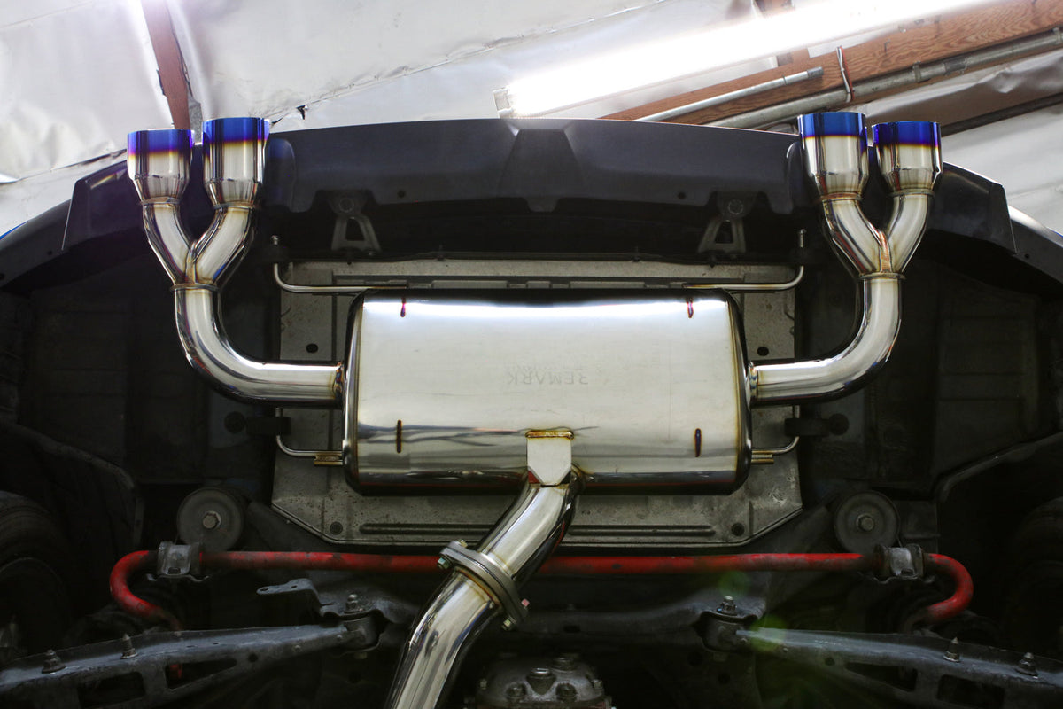 Remark 08-14 Subaru STi GR Hatch Cat-Back Exhaust w/ SS Quad Tips (Non-Resonated) - RK-C4076S-02N