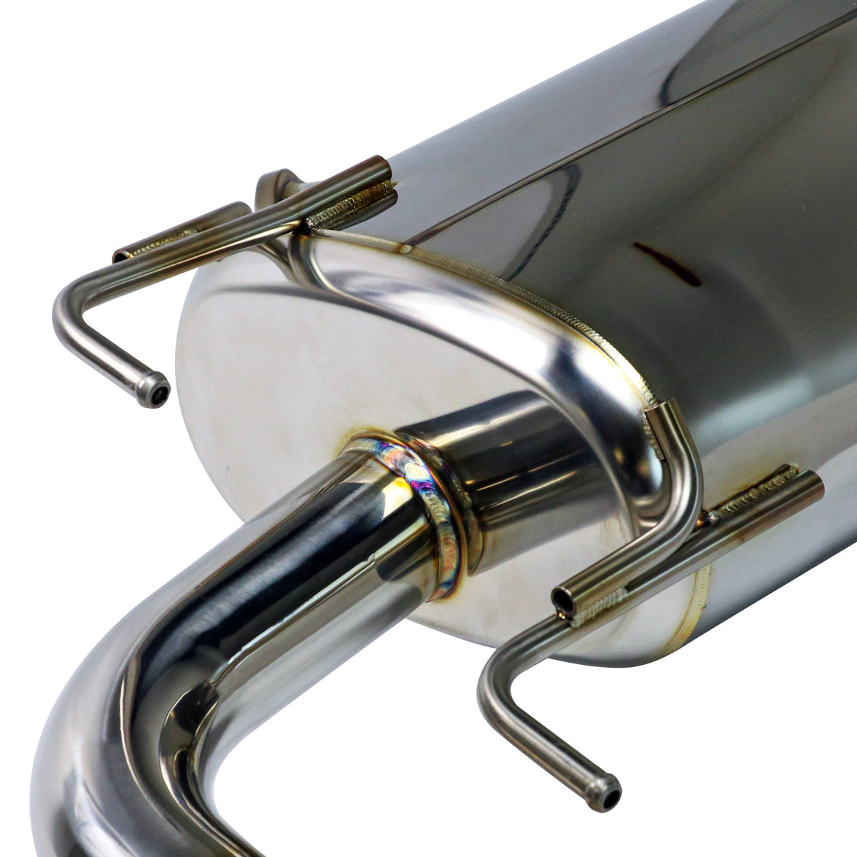 Remark 08-14 Subaru STi GR Hatch Cat-Back Exhaust w/ SS Quad Tips (Non-Resonated) - RK-C4076S-02N