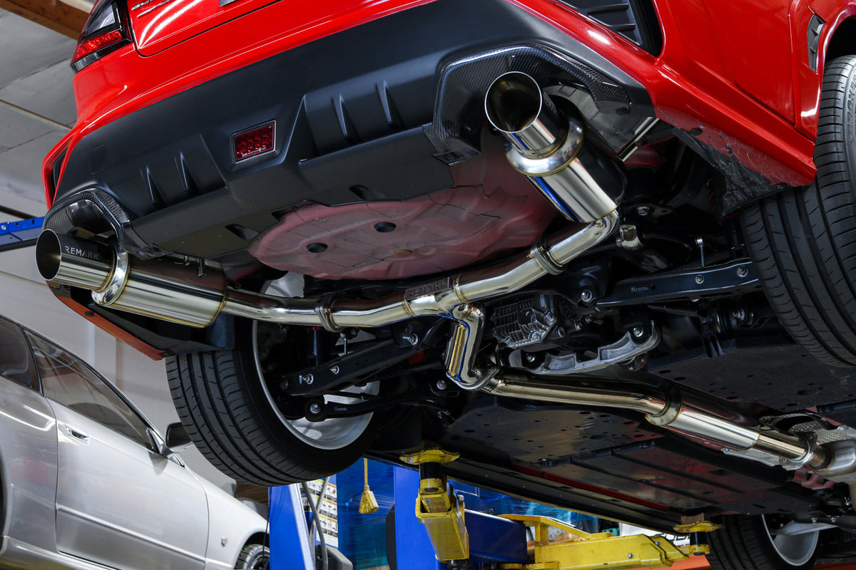 REMARK 2022+ Subaru WRX (VB) Catback Exhaust - Dual R1 Spec Stainless (Resonated) - RK-C2076S-03C