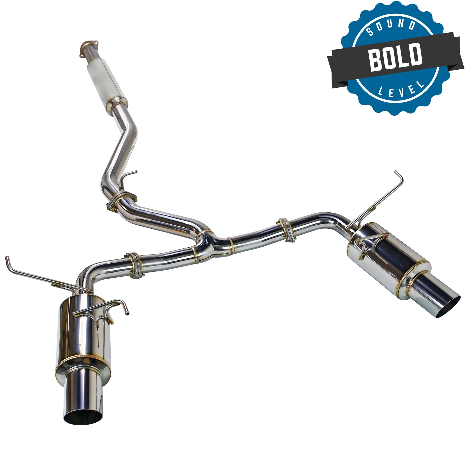 REMARK 2022+ Subaru WRX (VB) Catback Exhaust - Dual R1 Spec Stainless (Resonated) - RK-C2076S-03C