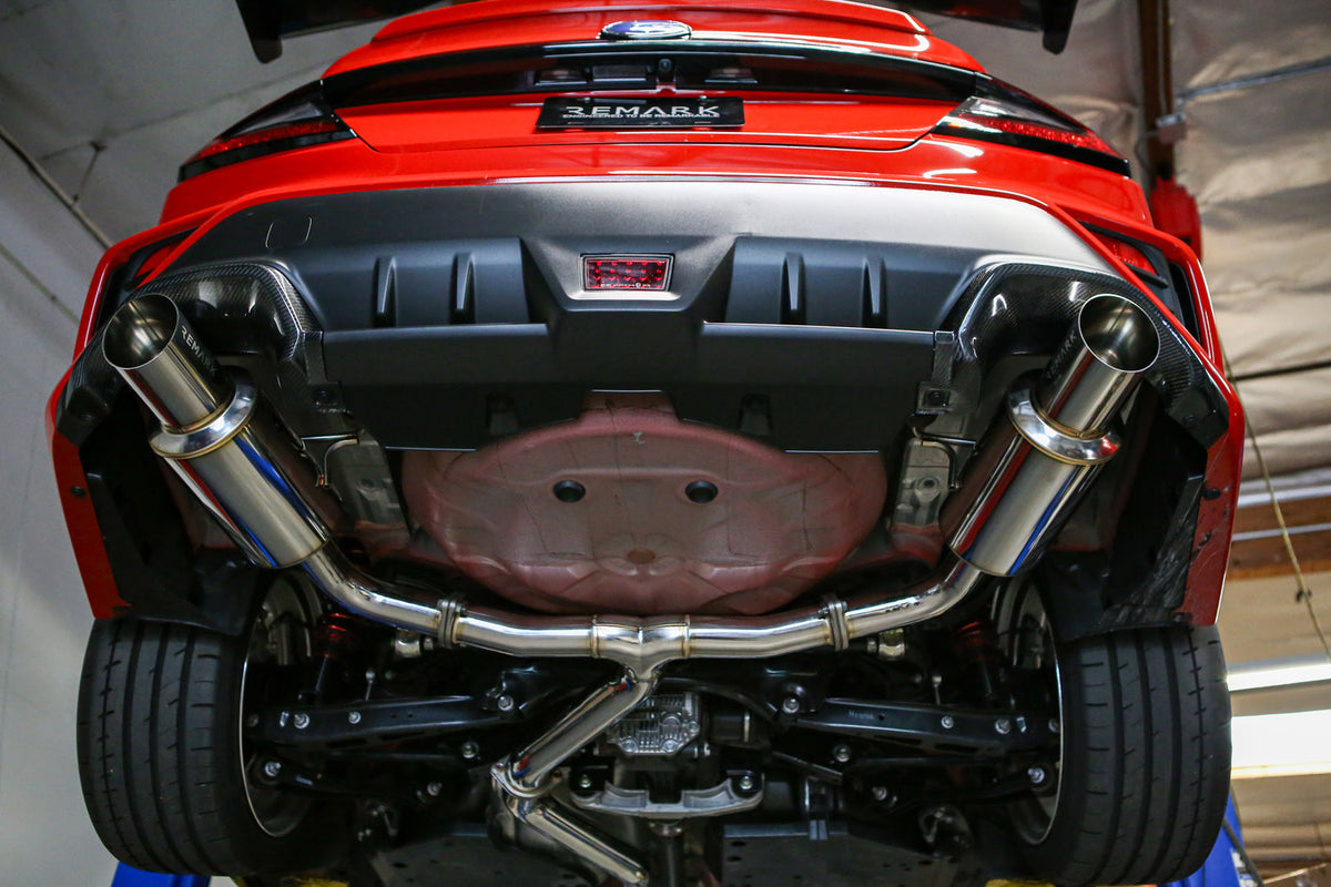 REMARK 2022+ Subaru WRX (VB) Catback Exhaust - Dual R1 Spec Stainless (Resonated) - RK-C2076S-03C
