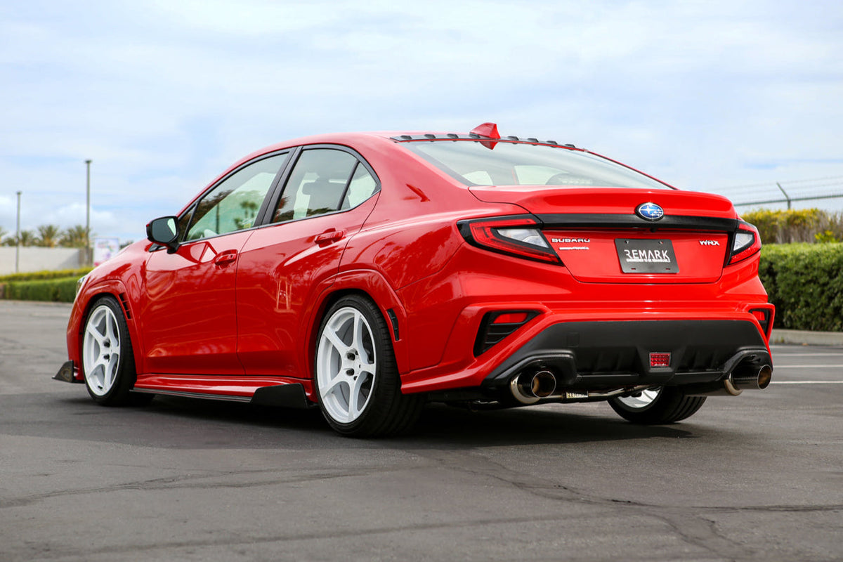 REMARK 2022+ Subaru WRX (VB) Catback Exhaust - Dual R1 Spec Burnt Stainless (Non-Resonated) - RK-C2076S-03T
