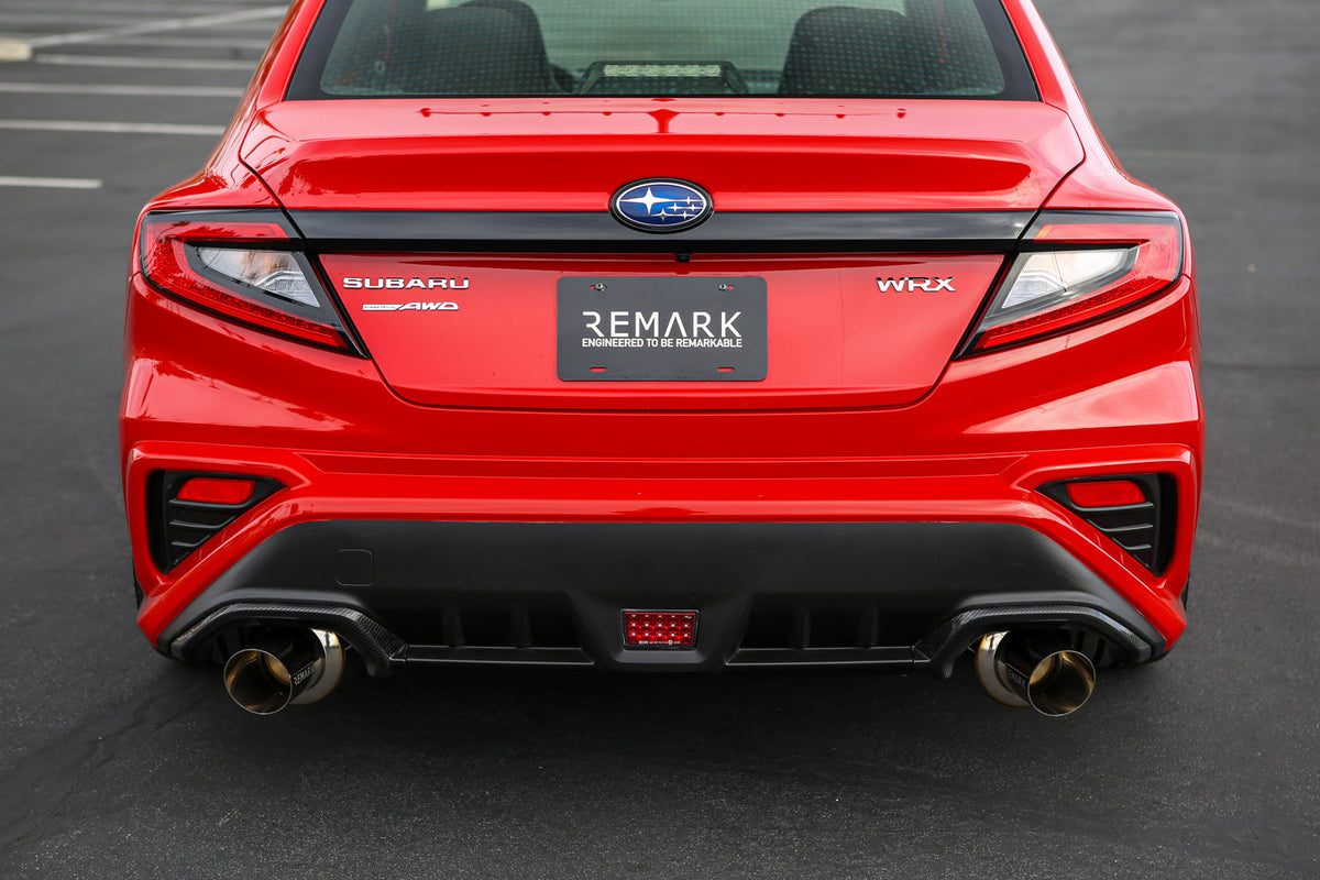 REMARK 2022+ Subaru WRX (VB) Catback Exhaust - Dual R1 Spec Burnt Stainless (Non-Resonated) - RK-C2076S-03T