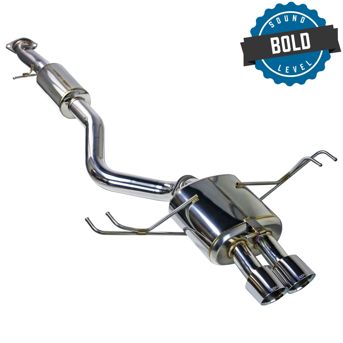 REMARK 23+ Toyota GR Corolla Dual Center Exit w/ Resonator Stainless Steel Catback Exhaust - RK-C2076T-05C