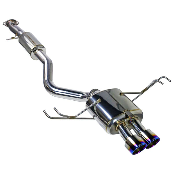 REMARK 24+ Toyota GR Corolla Dual Center Exit w/ Resonator Burnt Stainless Steel Catback Exhaust, - RK-C2076T-05TC