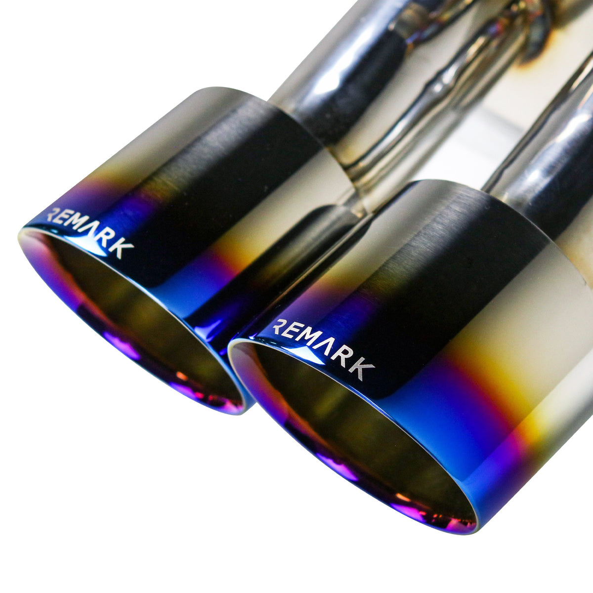 REMARK 24+ Toyota GR Corolla Dual Center Exit w/ Resonator Burnt Stainless Steel Catback Exhaust, - RK-C2076T-05TC