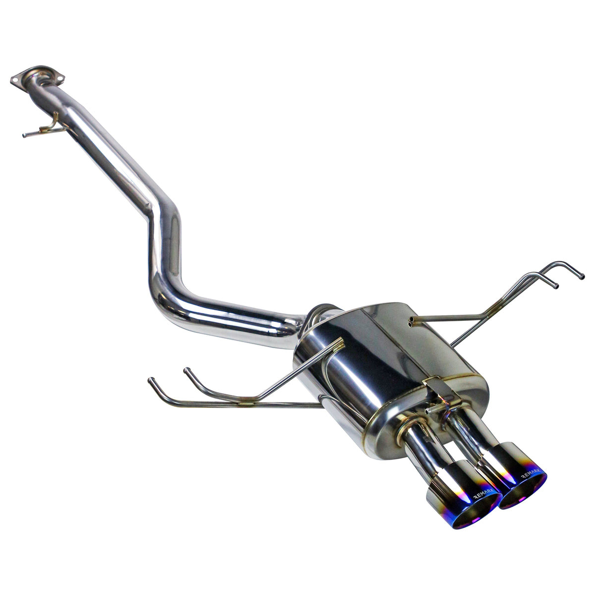 REMARK 23+ Toyota GR Corolla Catback Exhaust - Dual Tips Center Exit (Burnt SS) - RK-C2076T-05T