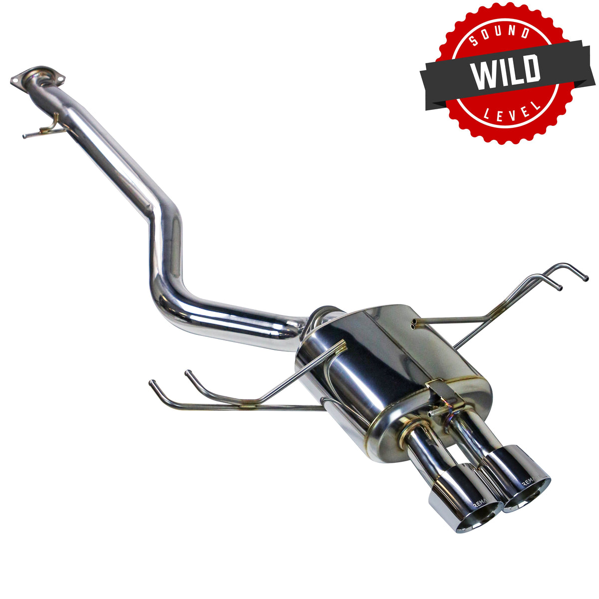 REMARK 23+ Toyota GR Corolla Catback Exhaust - Dual Tips Center Exit (SS) - RK-C2076T-05