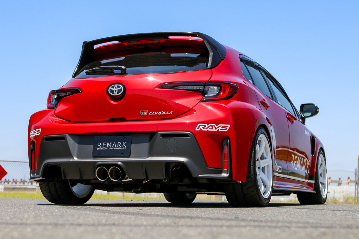 REMARK 23+ Toyota GR Corolla Catback Exhaust - Dual Tips Center Exit (SS) - RK-C2076T-05