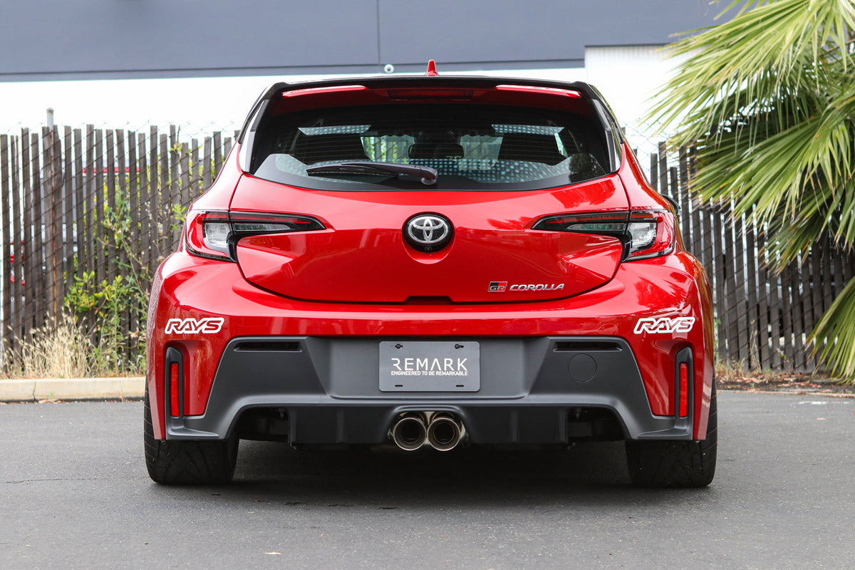 REMARK 23+ Toyota GR Corolla Catback Exhaust - Dual Tips Center Exit (SS) - RK-C2076T-05