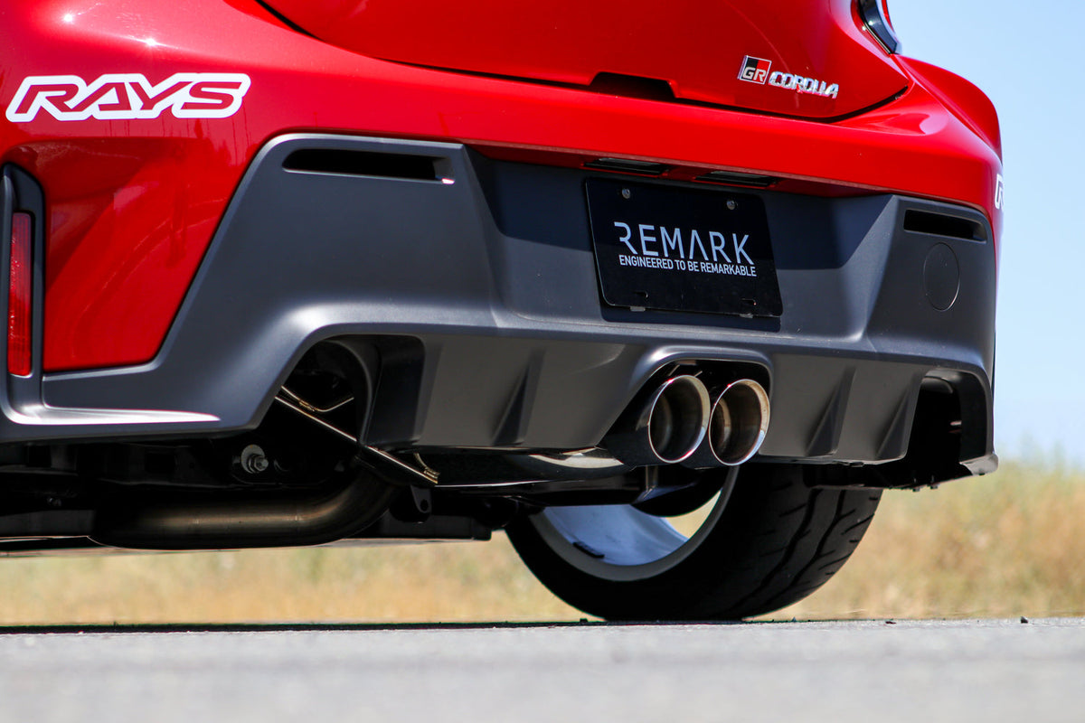 REMARK 23+ Toyota GR Corolla Catback Exhaust - Dual Tips Center Exit (SS) - RK-C2076T-05