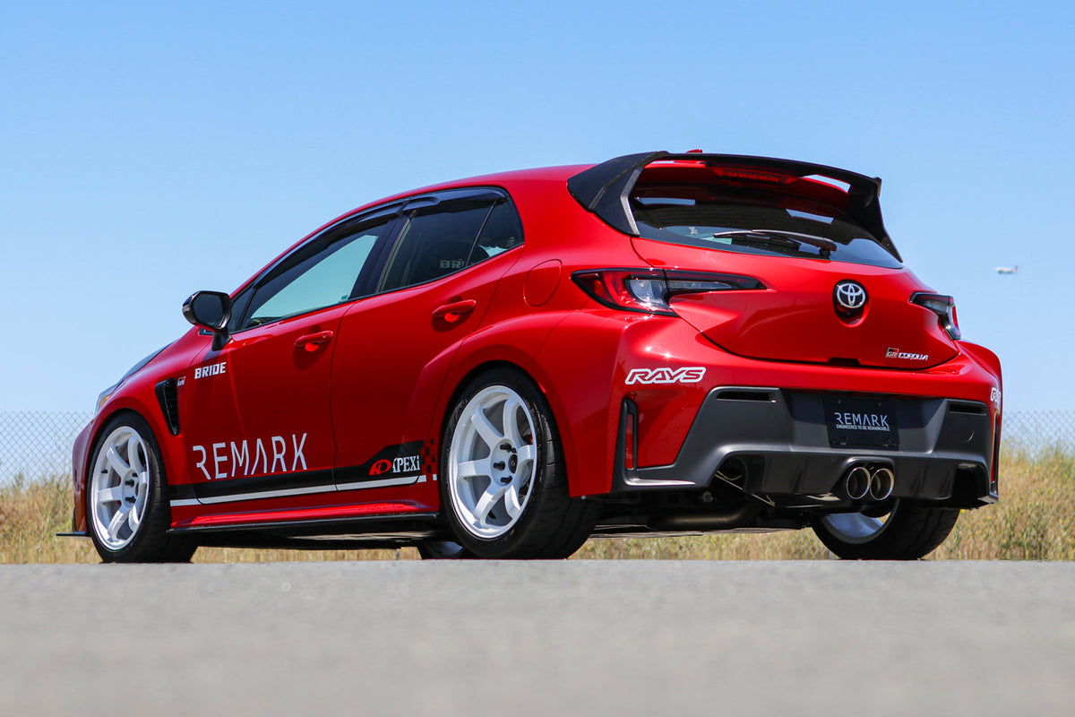 REMARK 23+ Toyota GR Corolla Catback Exhaust - Dual Tips Center Exit (SS) - RK-C2076T-05
