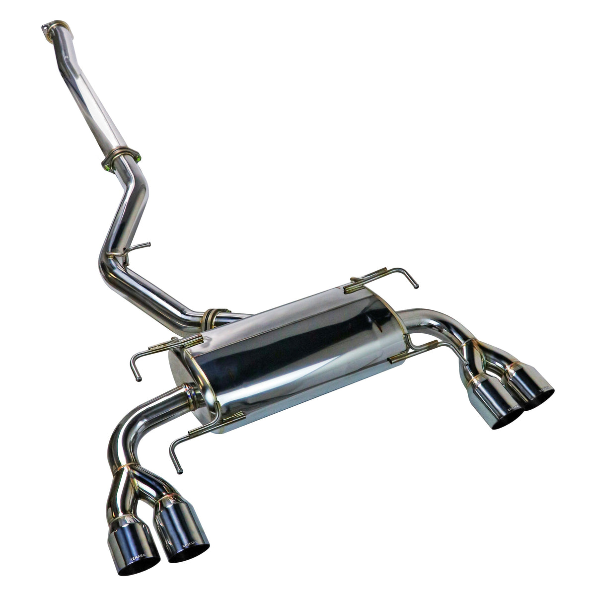 Remark 08-14 Subaru STi GR Hatch Cat-Back Exhaust w/ SS Quad Tips (Non-Resonated) - RK-C4076S-02N