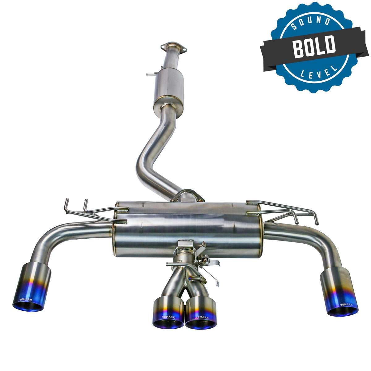 REMARK 23+Toyota GR Corolla Elite Spec Full Titanium Quad Tip Cat Back Exhaust - RK-C4076T-05T