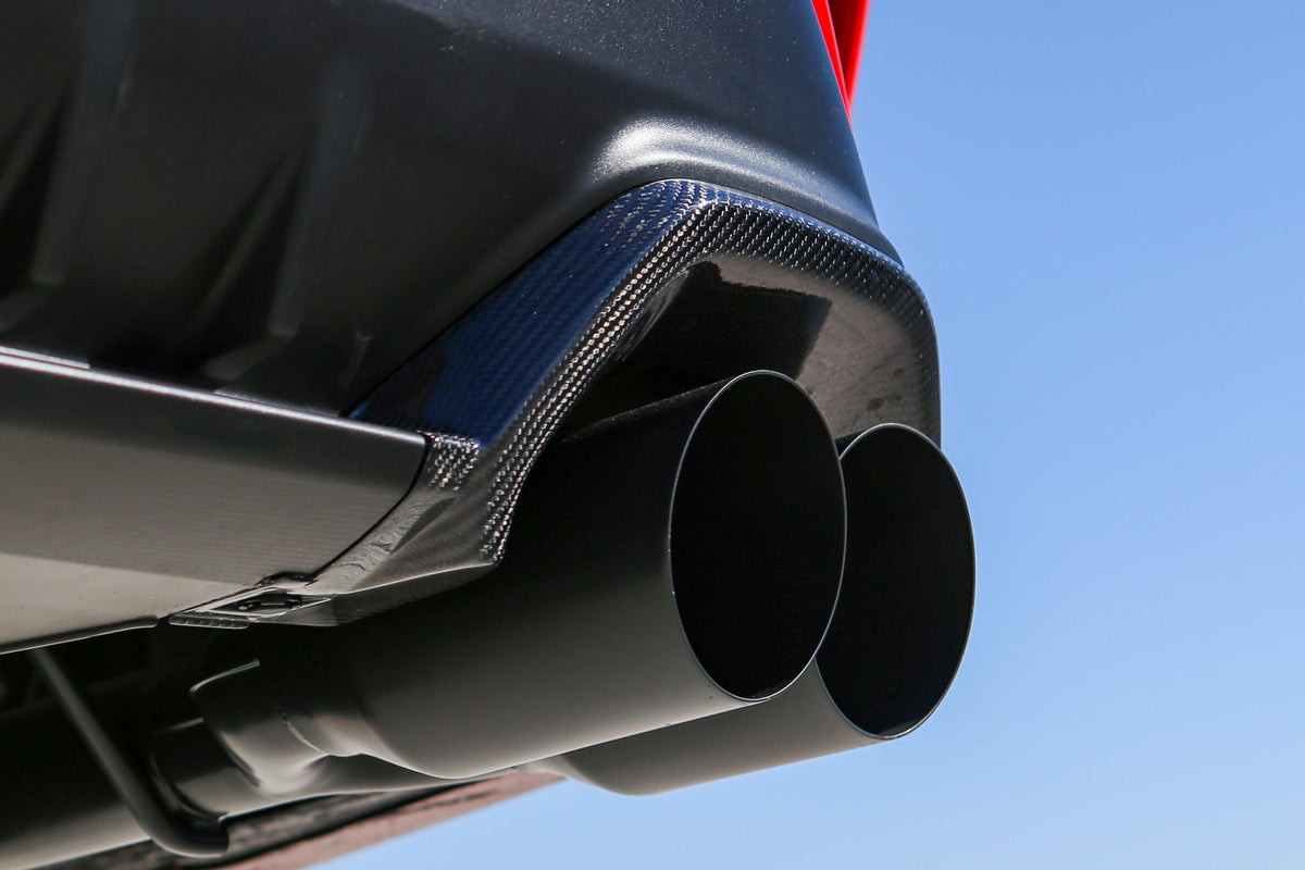 Remark 2022+ Subaru WRX Carbon Fiber Exhaust Finisher - Gloss Finish - RMK-05-EC01S-02