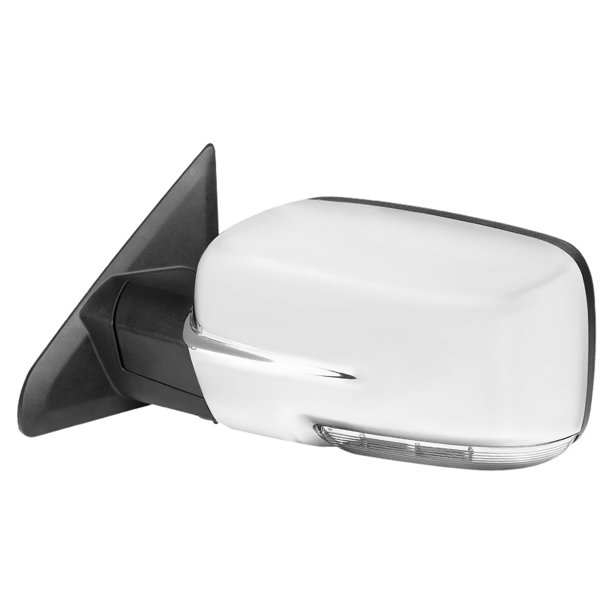 Spec-D Tuning - 2013-2019 Dodge RAM Chrome Power Adjustable, Heated Side Mirror w/ LED Turn Signal & Puddle Light - Driver Side Only - RMV-RAM13CHP-FS-L