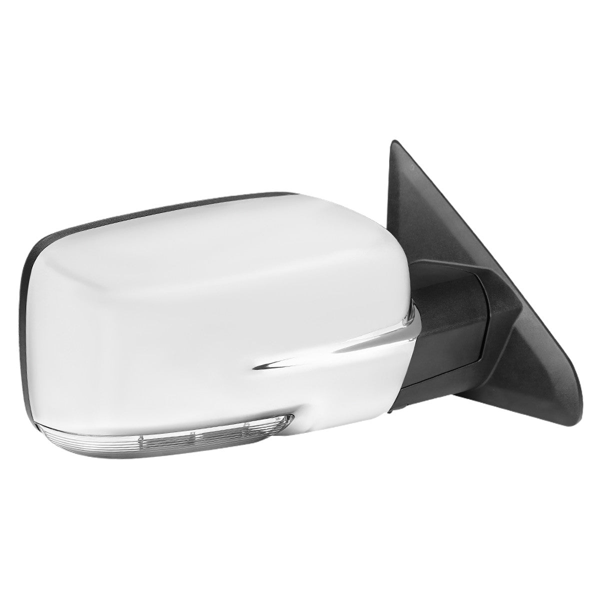Spec-D Tuning - 2013-2019 Dodge RAM Chrome Power Adjustable, Heated Side Mirror w/ LED Turn Signal & Puddle Light - Passenger Side Only - RMV-RAM13CHP-FS-R
