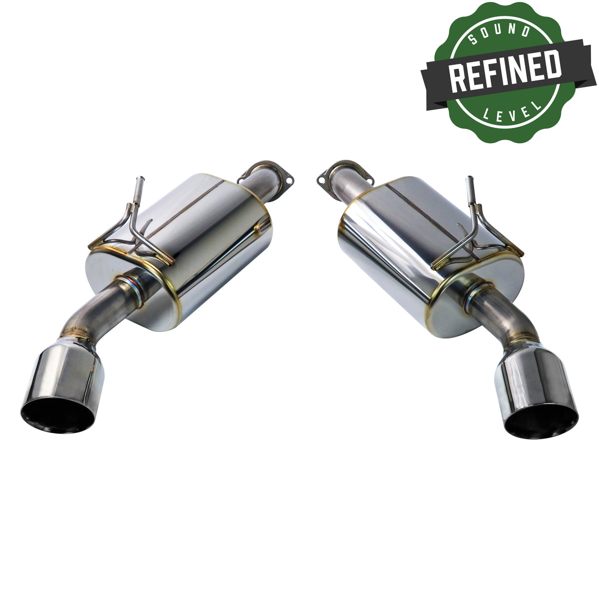 REMARK 14+ Infiniti Q50 Axleback Exhaust w/Mufflers - Stainless Double Wall Tip - RO-TSQ5-DM