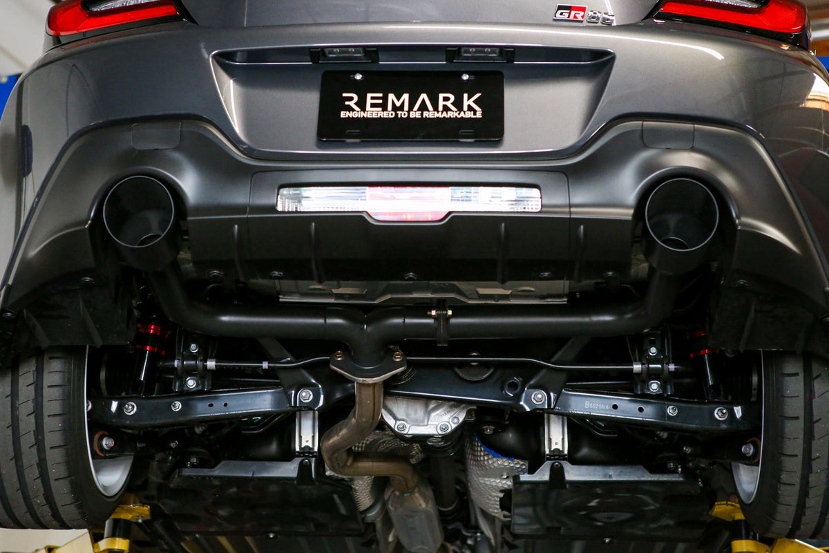 REMARK 2022+ Toyota GR86 Axleback Exhaust - Stainless Single Wall Tip - Stealth - RO-TSZ8-SS
