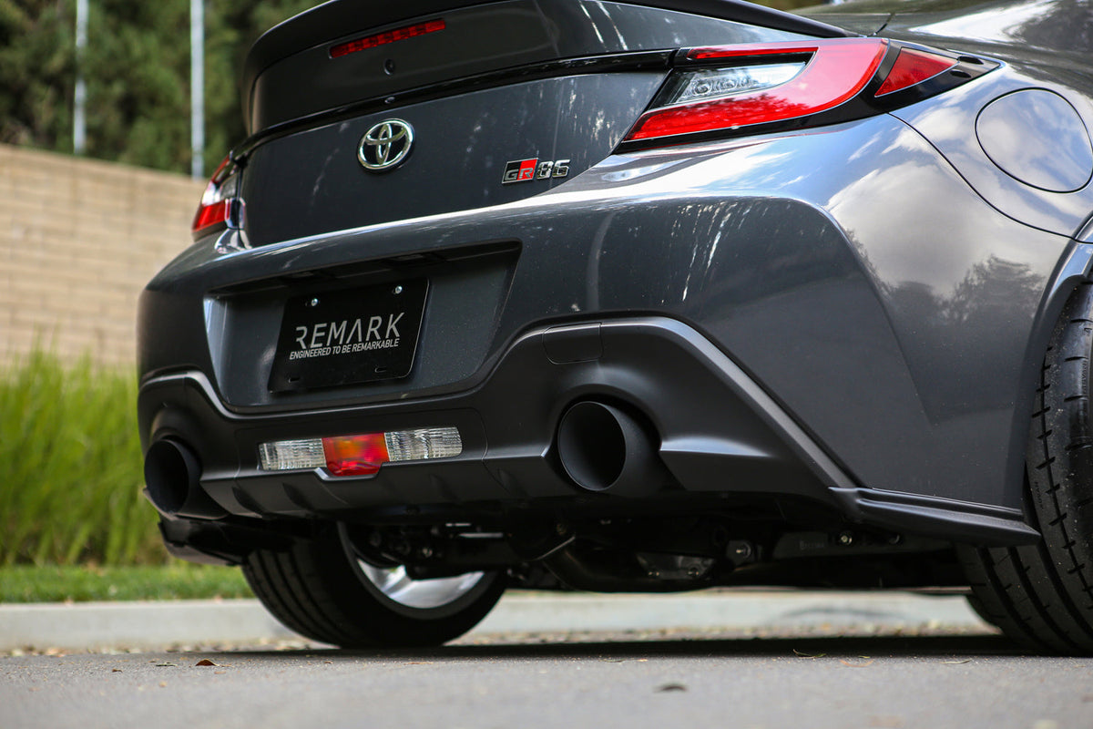 REMARK 2022+ Toyota GR86 Axleback Exhaust - Stainless Single Wall Tip - Stealth - RO-TSZ8-SS