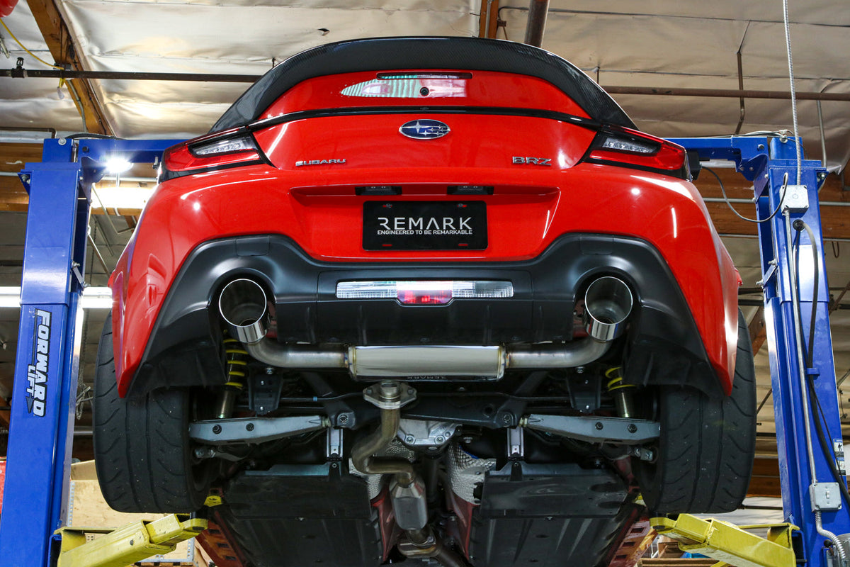 Remark 22+ Subaru BRZ/Toyota GR86 Axle-Back Exhaust - Burnt Single Wall Tips - RO-TTZ8-SM