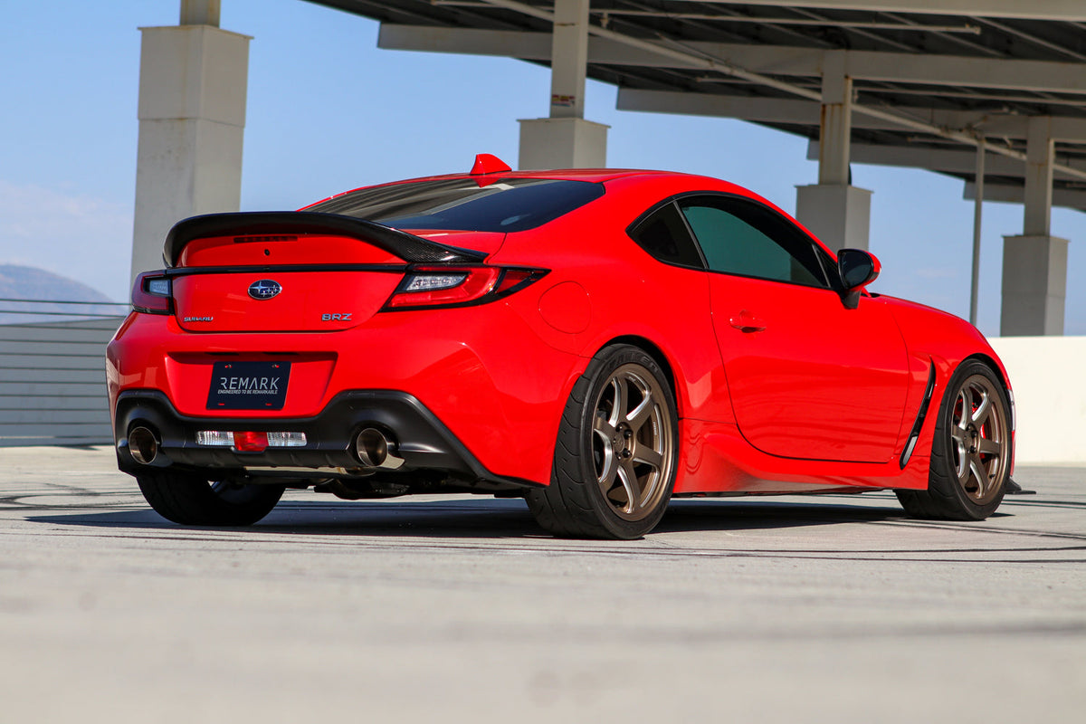 Remark 22+ Subaru BRZ/Toyota GR86 Axle-Back Exhaust - Stainless Single Wall Tips - RO-TSZ8-SM