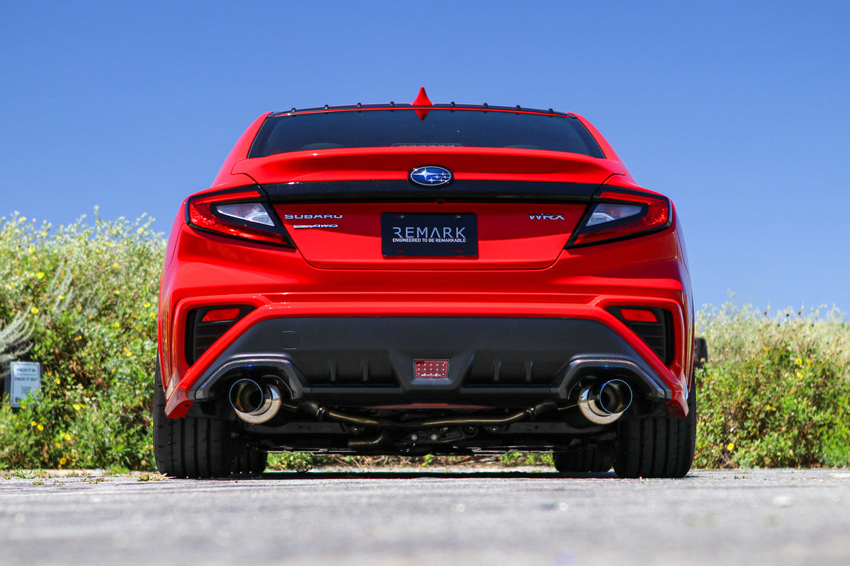 REMARK 2022+ Subaru WRX VB Axleback Exhaust - Dual R1 Spec Burnt Stainless - RO-TTVB-R1D