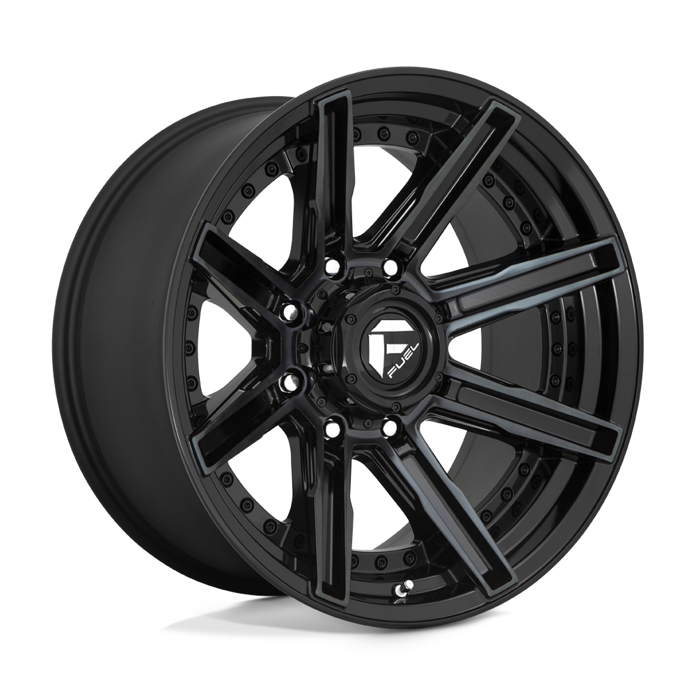 Fuel Off-Road Aluminum Wheels 20X10 Rogue D708 Gloss Machined Double Dark Tint