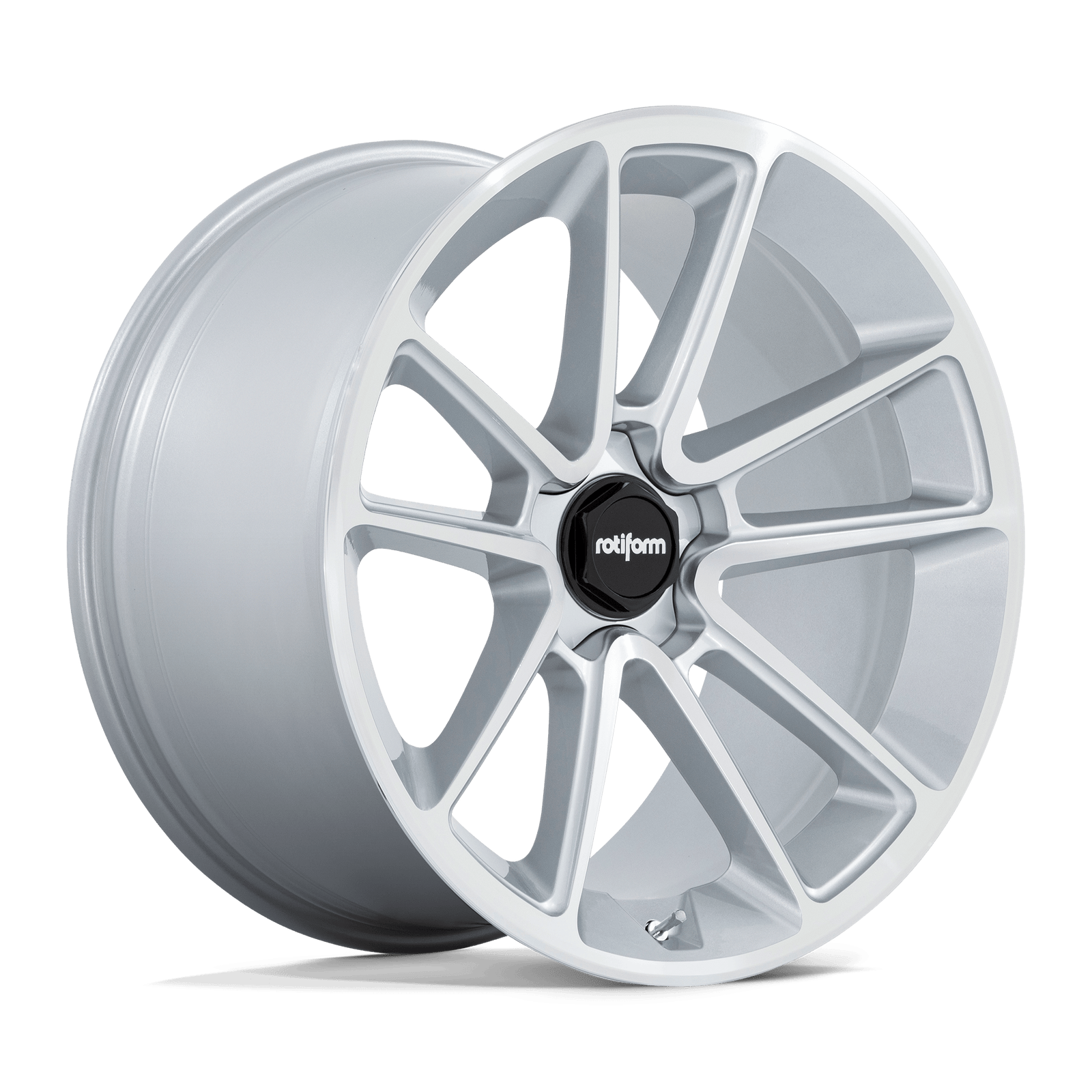 Rotiform R192 Btl 22X12 5X120 +15MM Gloss Silver W/ Machined Face