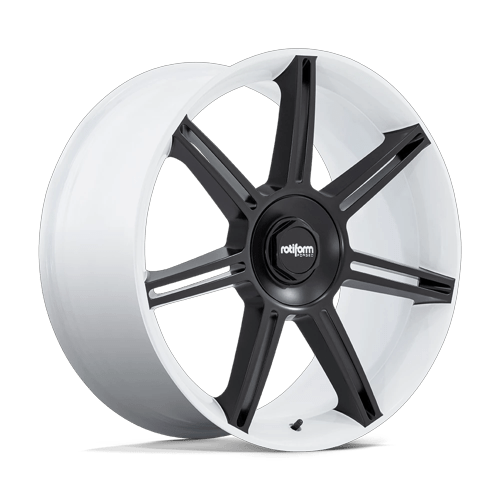 Rotiform Fra 22X10 5X130 +56MM Gloss White W/ M-Black Spokes