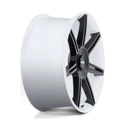 Rotiform Fra 22X10 5X130 +56MM Gloss White W/ M-Black Spokes
