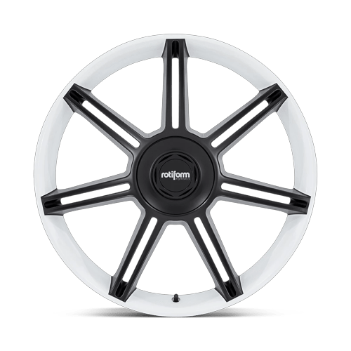 Rotiform Fra 22X10 5X130 +56MM Gloss White W/ M-Black Spokes