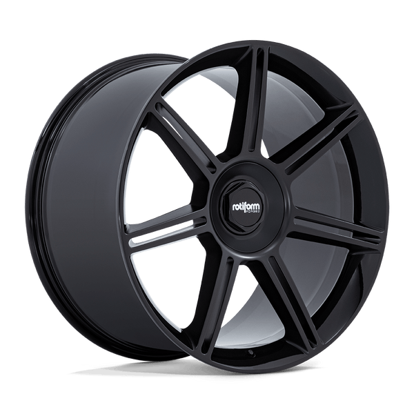 Rotiform Fra 22X10 5X130 +56MM Gloss Black W/ M-Black Spokes