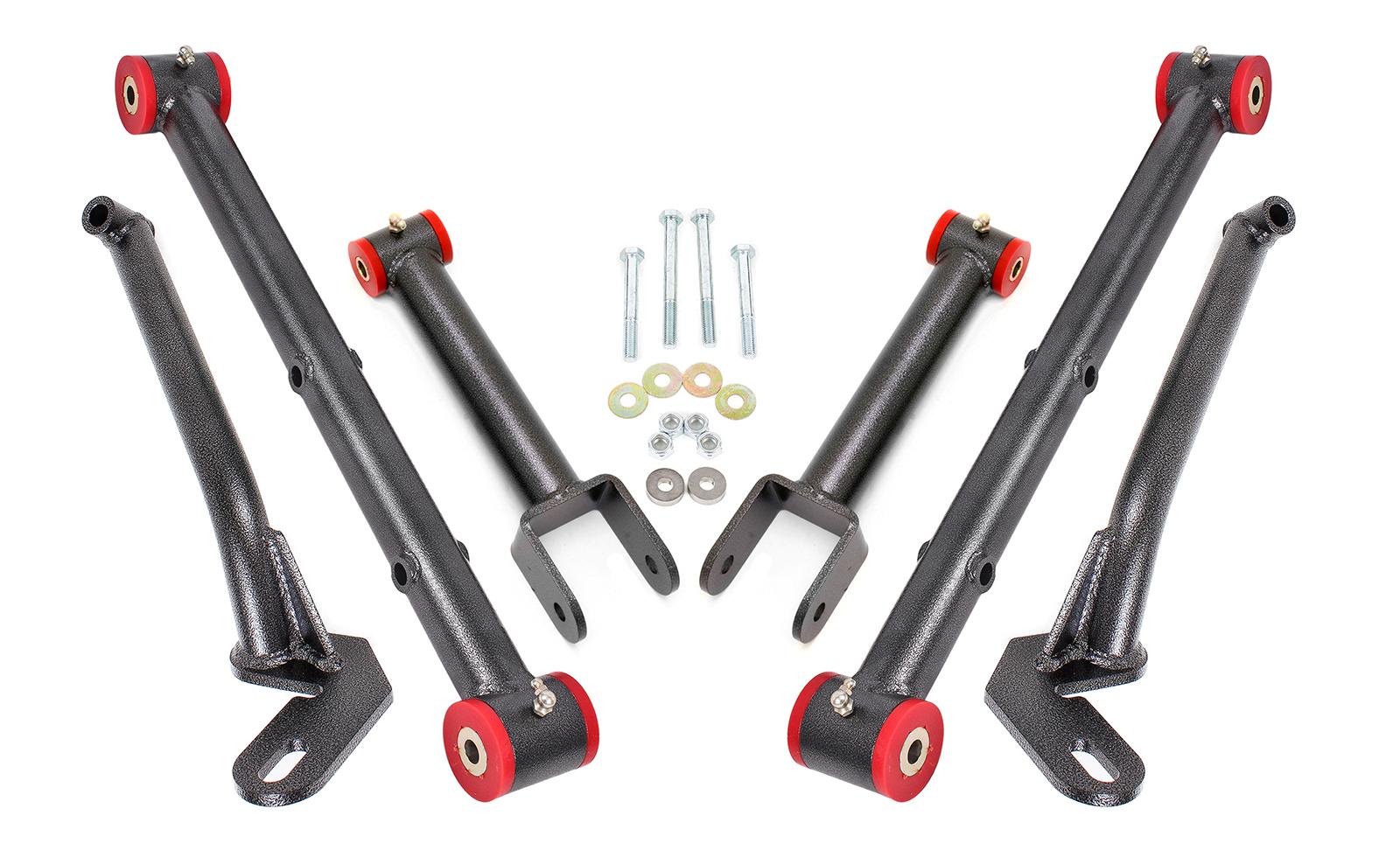 BMR 78-87 G-Body Rear Suspension Kit Non-Adjustable Black Hammertone - RSK466H for 1978-1987 Buick Regal - front view