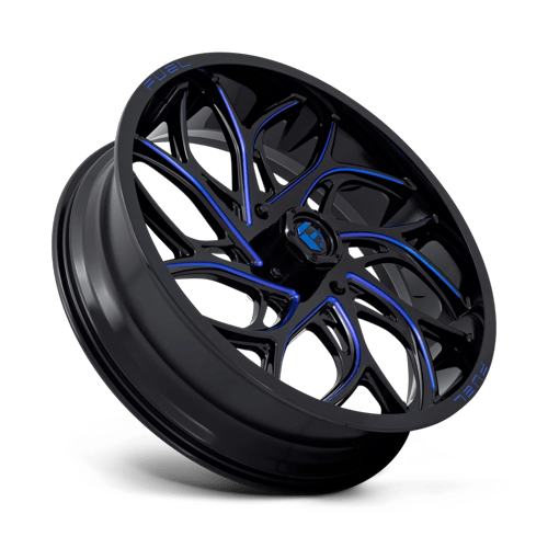 Fuel Off-Road Aluminum Wheels 24X7 Runner Utv D778 Gloss Black Milled W/ Candy Blue Tint