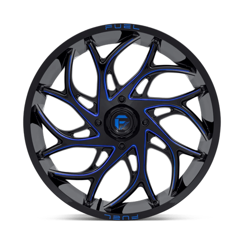 Fuel Off-Road D778 24X7 Gloss Black Milled W/ Candy Blue Tint 4x137 +13mm