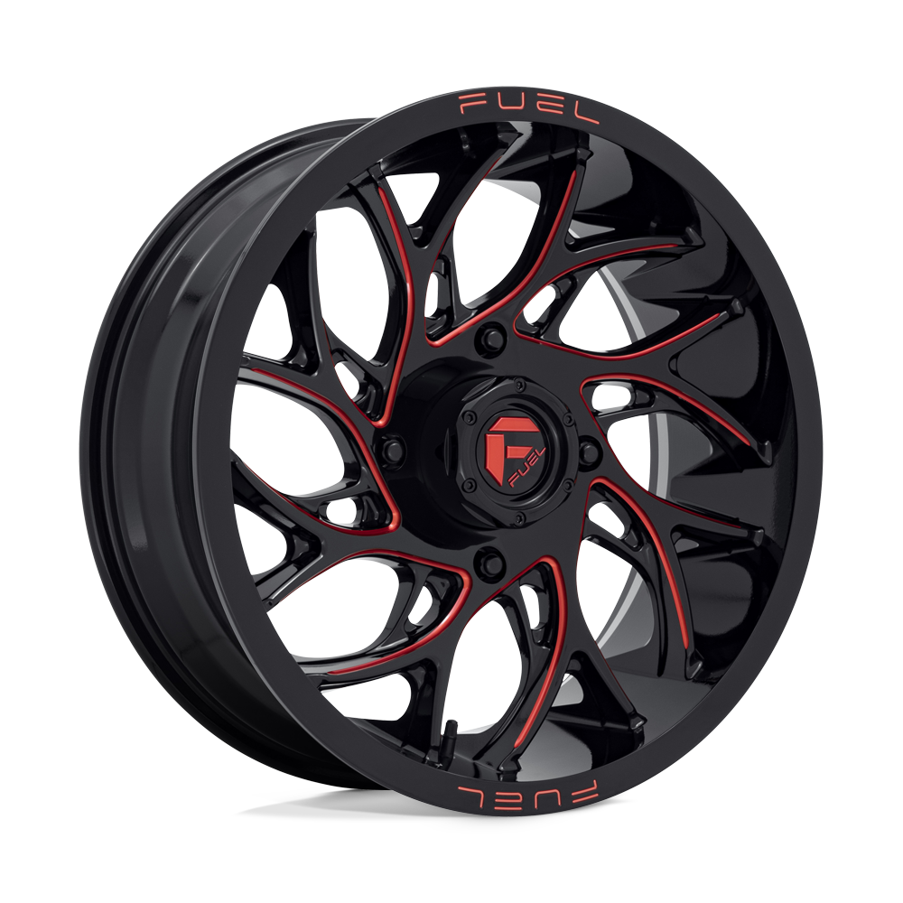 Fuel Off-Road Aluminum Wheels 18X7 Runner Utv D779 Gloss Black Milled W/ Candy Red Tint