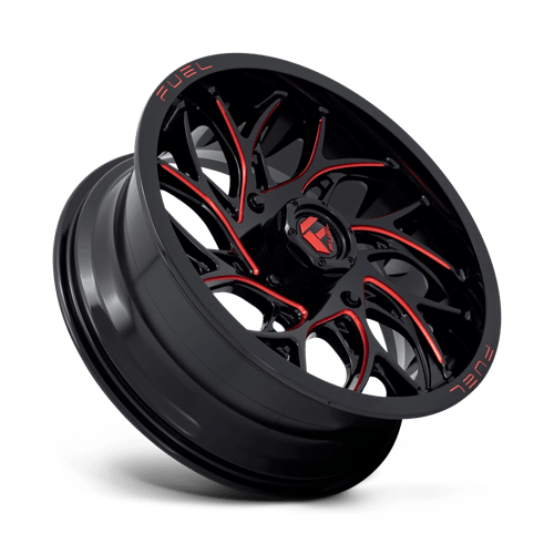 Fuel Off-Road Aluminum Wheels 20X7 Runner Utv D779 Gloss Black Milled W/ Candy Red Tint